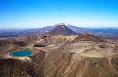 Tongariro Ulusal Parkı, Kuzey Adası, Yeni Zelanda, Okyanus manzarası