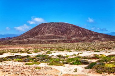 La Aguja Grande Dağı La Graciosa Adası, Lanzarote Adası, Kanarya Adaları, İspanya, Avrupa.