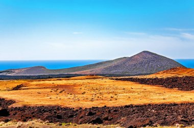 Volkanik manzara, Lanzarote Adası, Kanarya Adaları, İspanya