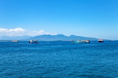 Denizdeki eski feribotlar, Ada Java, Bali, Endonezya, Güneydoğu Asya