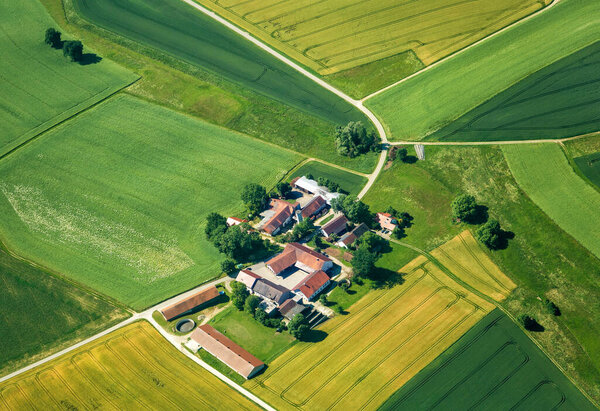 Ферма в районе Мюнхена, Бавария, Германия, Европа