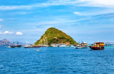 Geleneksel Phinisi yelkenli gemileri, Labuan Bajo, Flores Adası, Endonezya