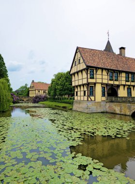 Su Kalesi Burgsteinfurt, Kuzey Ren-Vestfalya, Almanya, Avrupa