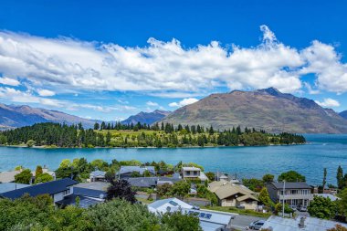 Queenstown ile Wakatipu Gölü, Otago, Güney Adası, Yeni Zelanda, Okyanus