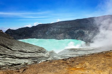 Volkan Kawah Ijen, Banyuwangi, Java, Endonezya, Güneydoğu Asya
