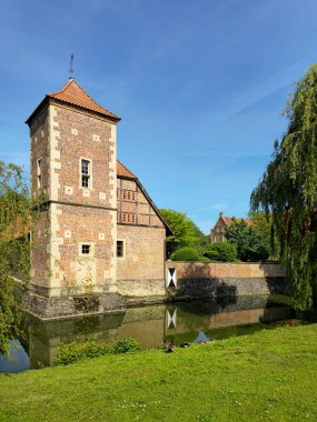 Huelshoff Şatosu, Havixbeck, Kuzey Ren-Vestfalya, Almanya, Avrupa
