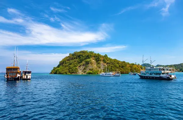 Geleneksel Phinisi yelkenli gemileri, Labuan Bajo, Flores Adası, Endonezya