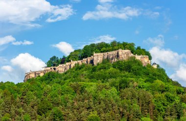 Konigstein Kalesi, Sakson İsviçre, Saksonya, Almanya, Avrupa.