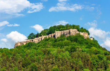 Konigstein Kalesi, Sakson İsviçre, Saksonya, Almanya, Avrupa.