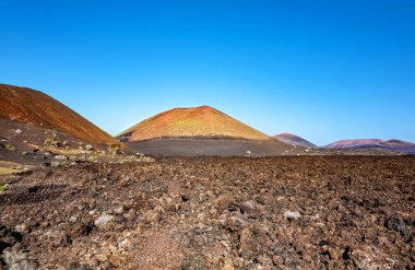 Volkanik manzara, Lanzarote Adası, Kanarya Adaları, İspanya, Avrupa