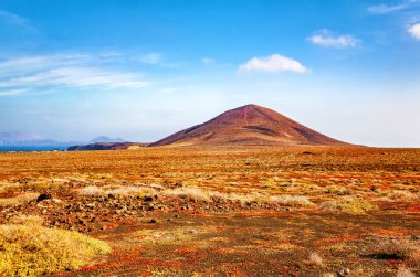 Montana Bermeja, La Graciosa, Lanzarote, Kanarya Adaları, İspanya, Avrupa