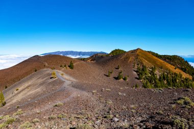 Volkanik manzara boyunca Ruta de los Volcanes, La Palma Adası, Kanarya Adaları, İspanya, Avrupa