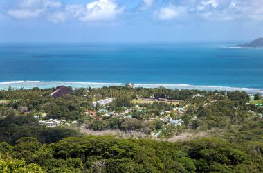 La Digue Adası 'nın batı kıyısı, Seyşeller Cumhuriyeti, Afrika