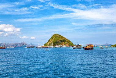 Geleneksel Phinisi yelkenli gemileri, Labuan Bajo, Flores Adası, Endonezya