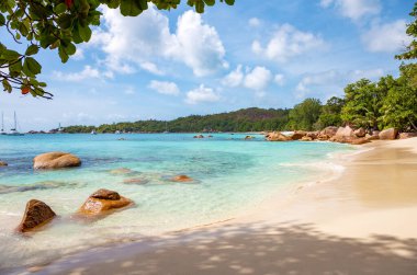 Anse Lazio Plajı, Praslin Adası, Seyşeller Cumhuriyeti, Afrika