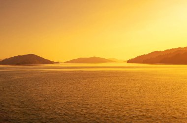 Kraliçe Charlotte Sound, Marlborough Sesleri, Güney Adası, Yeni Zelanda, Okyanus