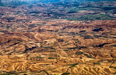 Hilly manzarası, Canterbury, Güney Adası, Yeni Zelanda, Okyanusya