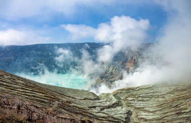 Volkan Kawah Ijen, Banyuwangi, Ada Java, Endonezya, Güneydoğu Asya