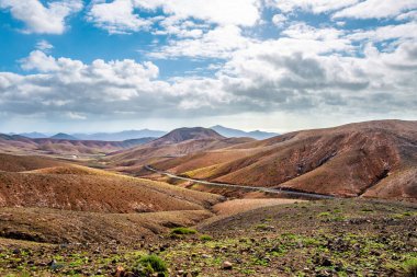 Dağ manzarası, Fuerteventura Adası, Kanarya Adaları, İspanya, Avrupa. 