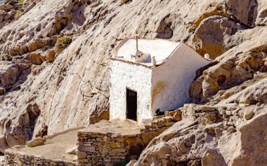 Chapel Ermita de la Pena, Barranco de las Penas, Fuerteventura, Kanarya Adaları, İspanya, Avrupa. 