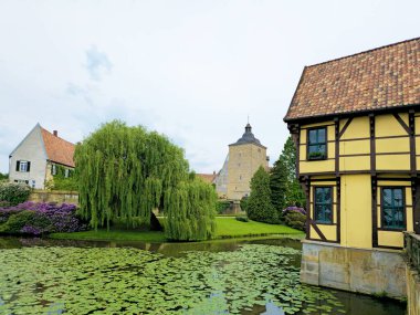 Su Kalesi Burgsteinfurt, Kuzey Ren-Vestfalya, Almanya, Avrupa