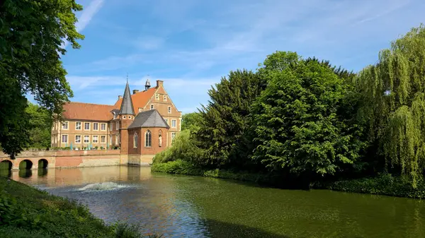 Huelshoff Şatosu, Havixbeck, Kuzey Ren-Vestfalya, Almanya, Avrupa