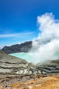 Volkan Kawah Ijen, Banyuwangi, Java, Endonezya, Güneydoğu Asya