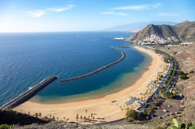 Playa Las Teresitas Plajı, Tenerife Adası, Kanarya Adaları, İspanya, Avrupa