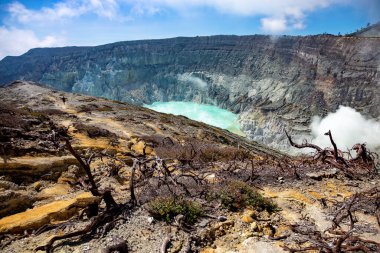 Volkan Kawah Ijen, Banyuwangi, Ada Java, Endonezya, Güneydoğu Asya