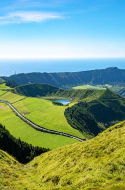 Lagoa Gölü Rasa, Sao Miguel Adası, Azores, Portekiz, Avrupa