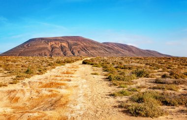 La Aguja Grande Dağı La Graciosa Adası, Lanzarote Adası, Kanarya Adaları, İspanya, Avrupa.