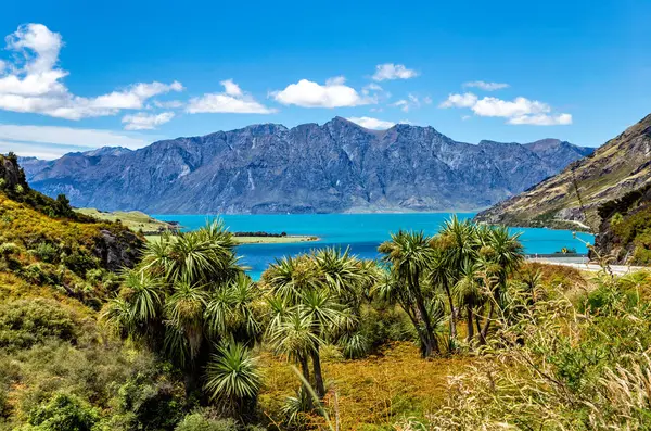 Hawea Gölü ve sıradağları, Otago, Güney Adası, Yeni Zelanda, Okyanusya