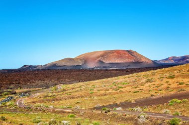 Volkanik manzara, Lanzarote Adası, Kanarya Adaları, İspanya