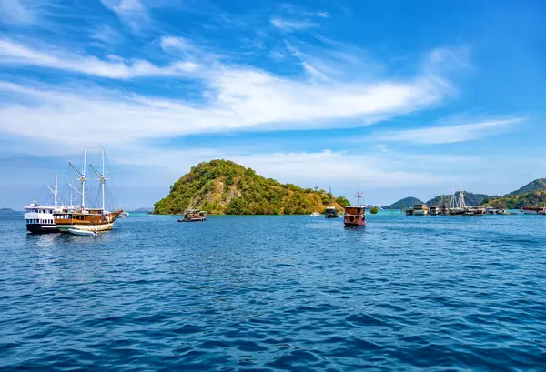 Geleneksel Phinisi yelkenli gemileri, Labuan Bajo, Flores Adası, Endonezya