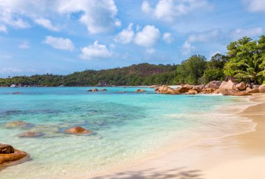 Anse Lazio Plajı, Praslin Adası, Seyşeller Cumhuriyeti, Afrika
