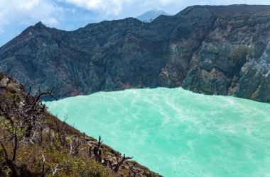 Volkan Kawah Ijen, Banyuwangi, Ada Java, Endonezya, Güneydoğu Asya
