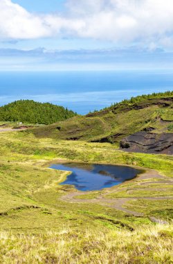 Lagoa do Carvao Gölü, Sao Miguel Adası, Azores, Portekiz, Avrupa