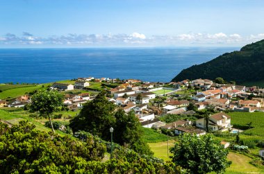 Köy Agua Retorta, Sao Miguel Adası, Azores, Portekiz, Avrupa.