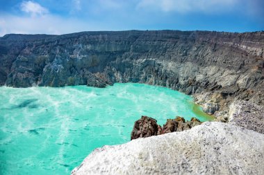 Volkan Kawah Ijen, Banyuwangi, Ada Java, Endonezya, Güneydoğu Asya