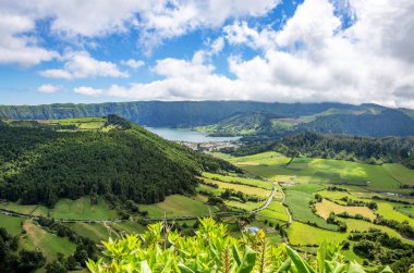 Caldeira do Alferes, Sete Cidades, Sao Miguel Adası, Azores, Portekiz, Avrupa