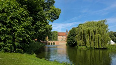 Huelshoff Şatosu, Havixbeck, Kuzey Ren-Vestfalya, Almanya, Avrupa