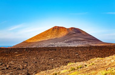 Volkanik manzara, Lanzarote Adası, Kanarya Adaları, İspanya