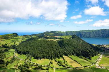 Caldeira do Alferes, Sete Cidades, Sao Miguel Adası, Azores, Portekiz, Avrupa