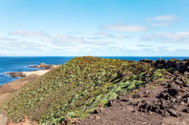 Montana de la Caldera, Ada Lobos, Kanarya Adaları, İspanya, Avrupa. 