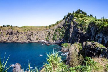 Capelas Limanı, Porto das Capelas, Sao Miguel Adası, Azores, Portekiz, Avrupa.