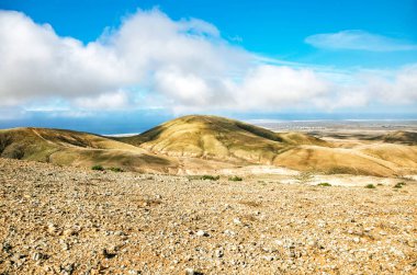 Dağ manzarası, Fuerteventura Adası, Kanarya Adaları, İspanya, Avrupa. 