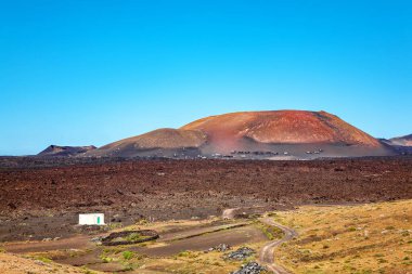 Volkanik manzara, Lanzarote Adası, Kanarya Adaları, İspanya