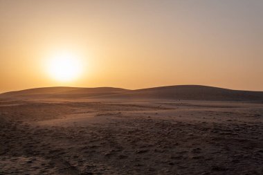 Volkanik manzara üzerinde gün batımı, Ada Gran Kanaryası, Kanarya Adaları, İspanya, Avrupa