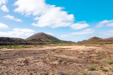 Montana de la Caldera, Ada Lobos, Kanarya Adaları, İspanya, Avrupa. 