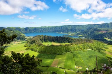 Caldeira Seca Krateri, Lagoa Azul, Sao Miguel Adası, Azores, Portekiz, Avrupa